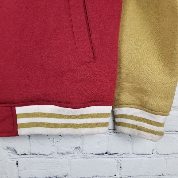 ETHIK | varsity style snap sweatshirt jacket - Picture 4 of 10